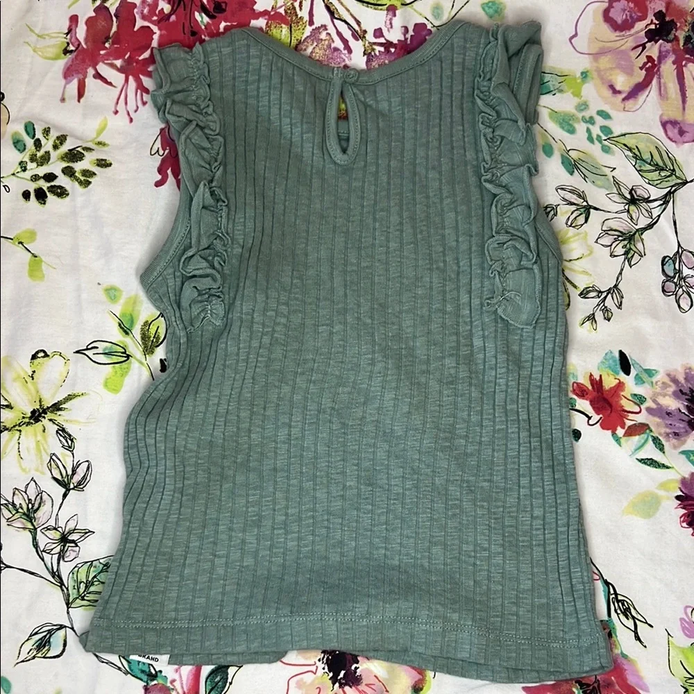 Lucky Brand Kids Matching Set - Green Top and Floral Skort